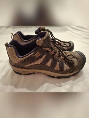 KEEN Palisades Low Hiking Shoes Womens Size 7 Brown Purple Trail Walking